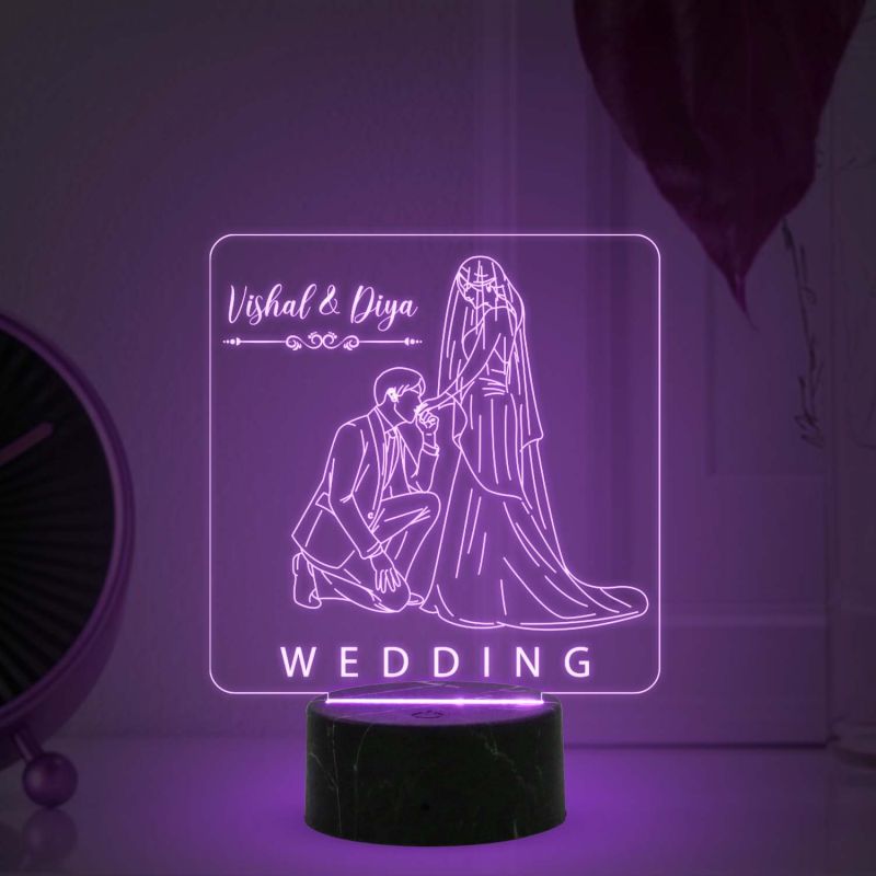 Wedding Night Lamp With Customized Name